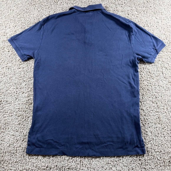 Polo Ralph Lauren Mens Navy Blue Short Sleeve Cotton Shirt Medium preppy golf - Picture 6 of 9